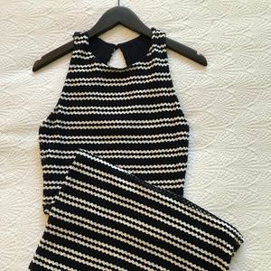 Fitted Stretch Navy Dress